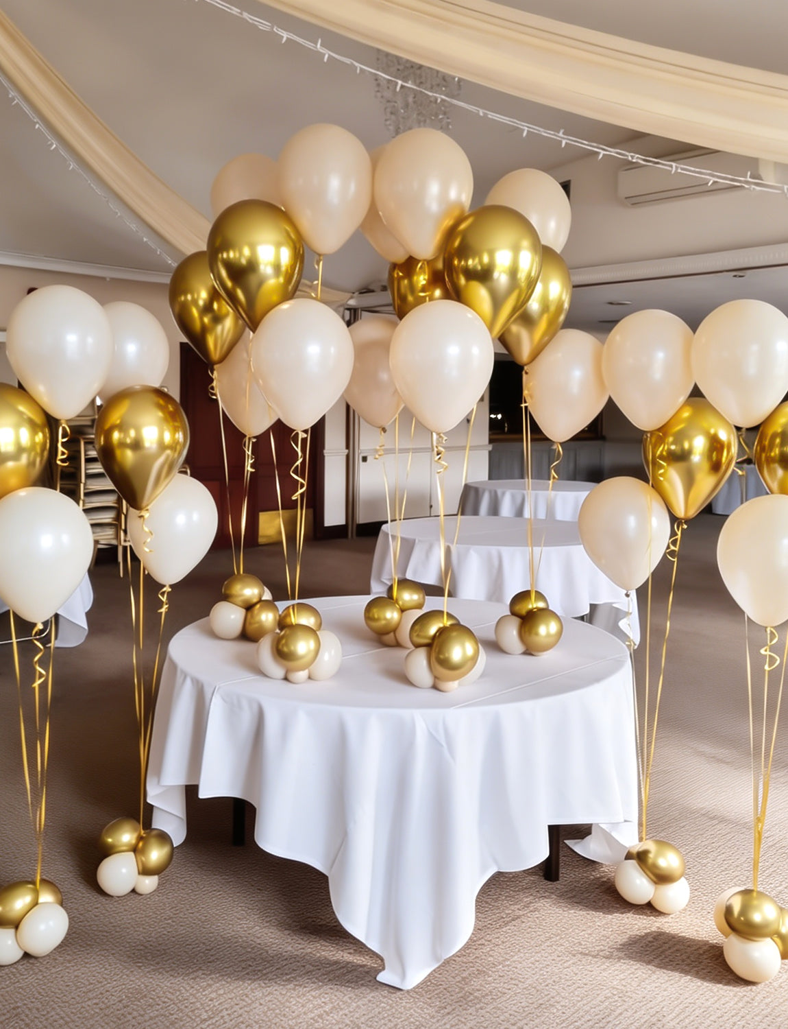 Gold Balloons - 12 Inch Metallic Gold Balloons for Party Decorations 50Pcs Strong Thicken Metallic Gold Balloons Round Latex Balloons for Birthday Wedding Christmas New Year Eve Engagement