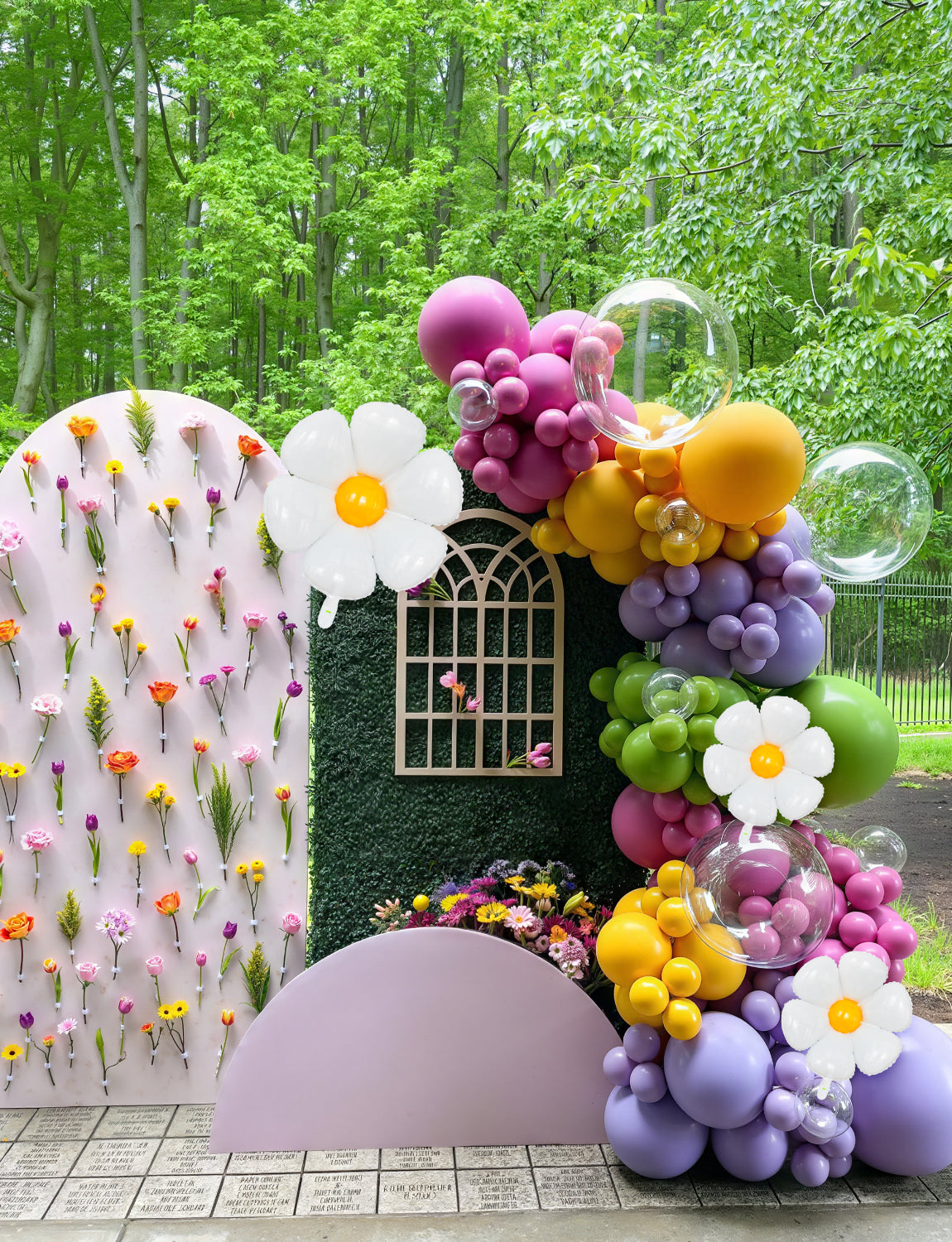 Daisy Balloons Arch Kit Garland - 152Pcs Pastel Balloon Arch with Daisy Foil Balloon, Colourful Fairy Balloons for Birthday Spring Baby Shower Wedding Easter Theme Party Decorations