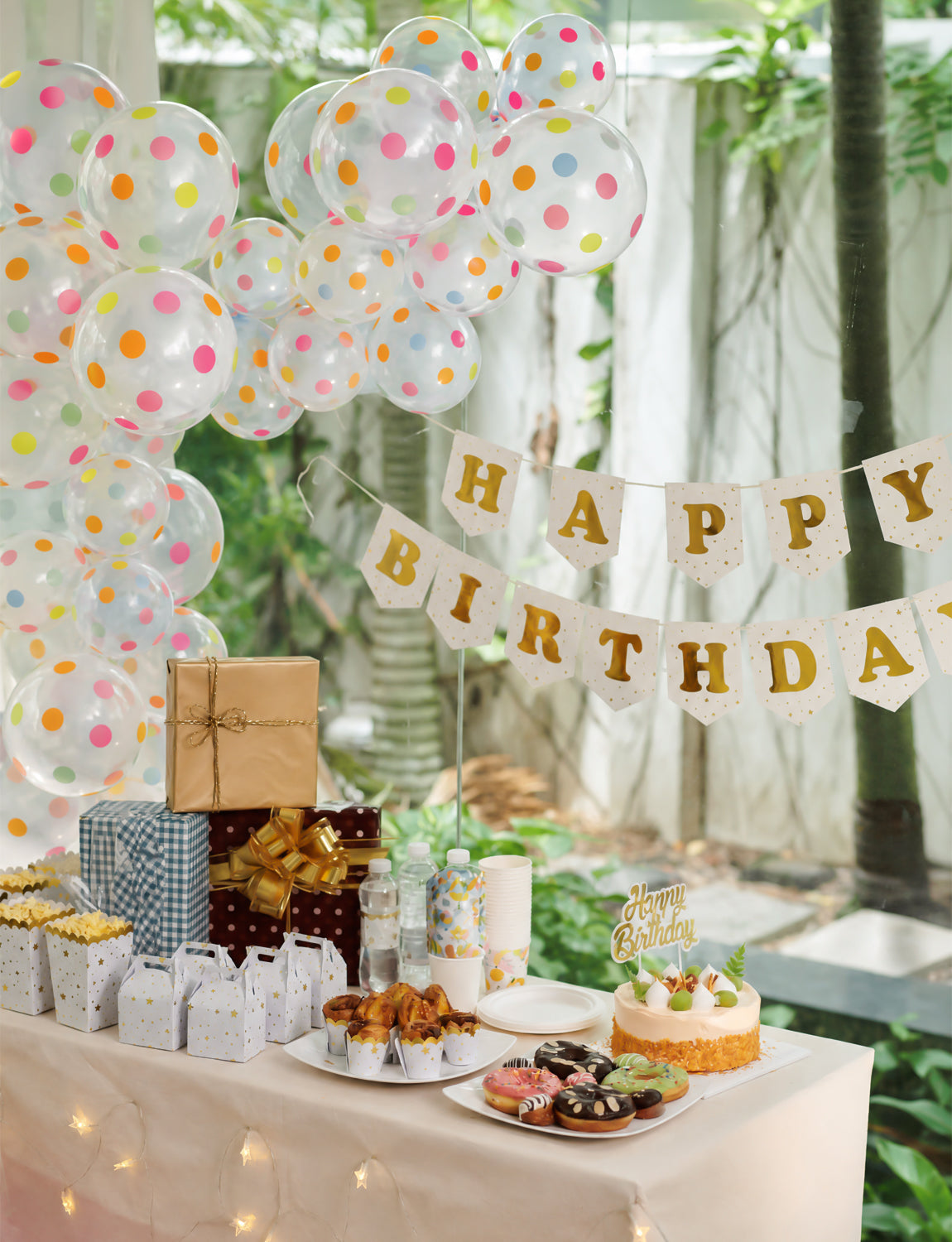 Polka Dot Balloons, 50 Pcs Clear Balloons with Rainbow Print Dot 12 Inch Colourful Polka Dots Balloons, Multicoloured Print Dots Balloons for Rainbow Birthday Engagement Wedding Bridal Party