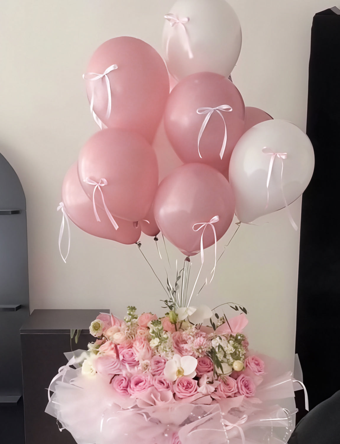 Adeyoo Light Pink Balloons Latex Balloons - 12 Inch Pastel Baby Pale Pink Latex Balloon, Bright Party Balloon with Ribbons for Baby Shower Gender Reveal Birthday Wedding Party Decorations, 50 Pcs