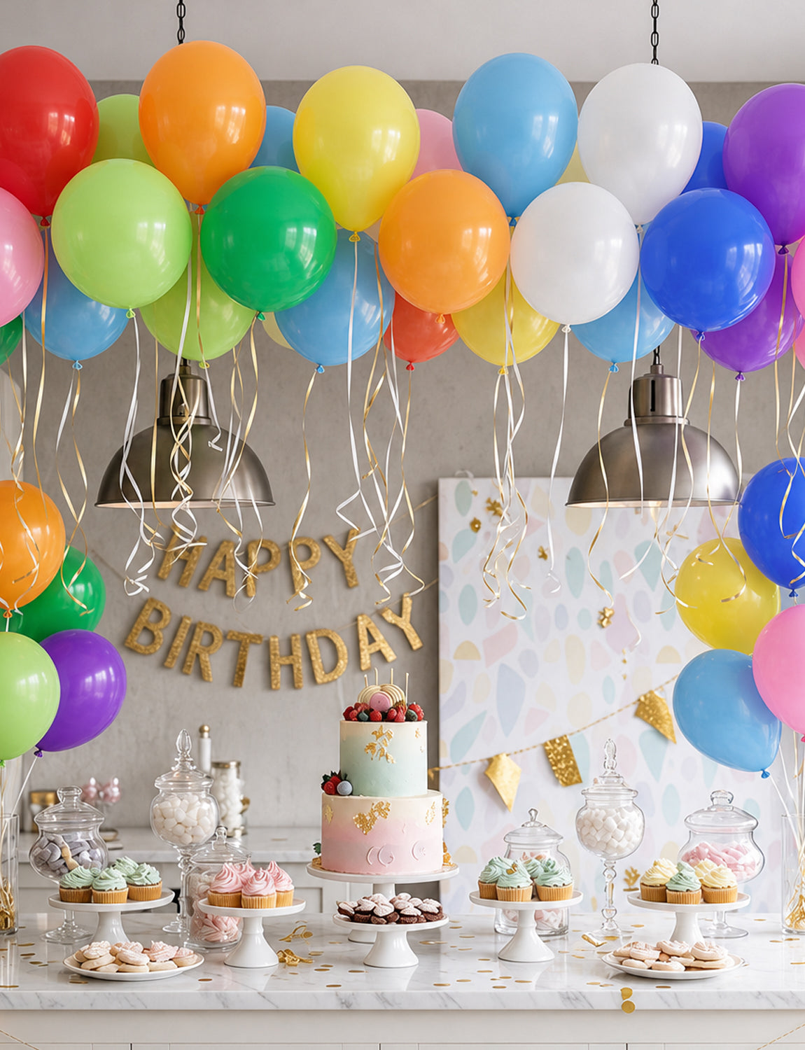 Pastel Balloons, 50 Pcs 12 Inch Pastel Rainbow Balloons, 10 Colours Colourful Macaron Latex Balloon, Multicoloured Balloon for Birthday Baby Shower Wedding Easter Bridal Shower Party Decoration