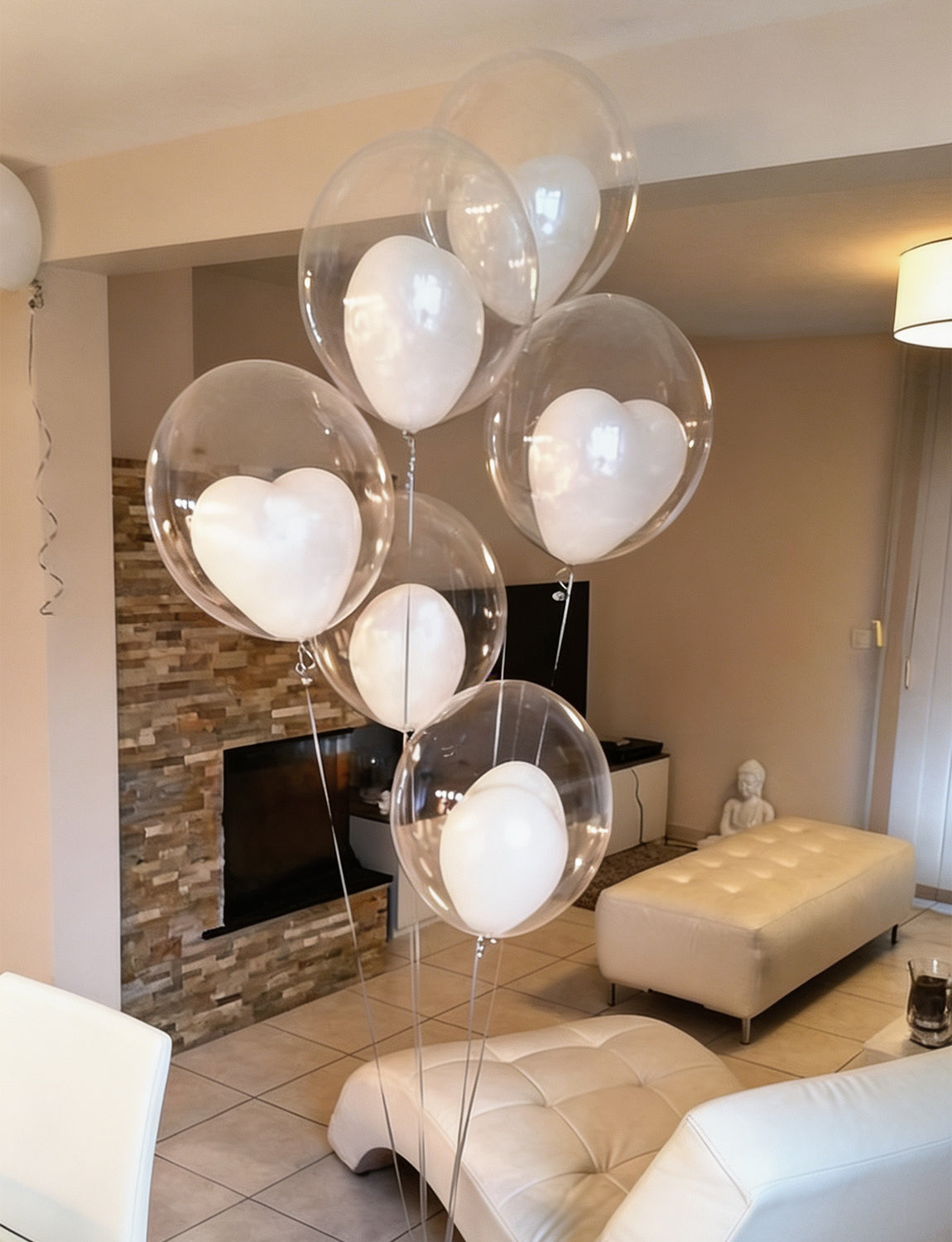 Clear Balloons, 24 Pcs 18 Inch Clear Latex Balloons with Ribbon Large Transparent Balloons for Birthday Decorations, Party Balloons for Birthday Wedding Anniversary Bridal Baby Shower