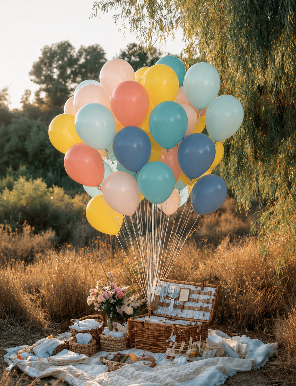 Boho Rainbow Balloons, 50 Pcs 12 Inch Assorted Colourful Balloons Dark Retro Latex Balloons, Multicoloured Balloons for Thanksgiving Fall Autumn Baby Shower Wedding Birthday Party Decorations