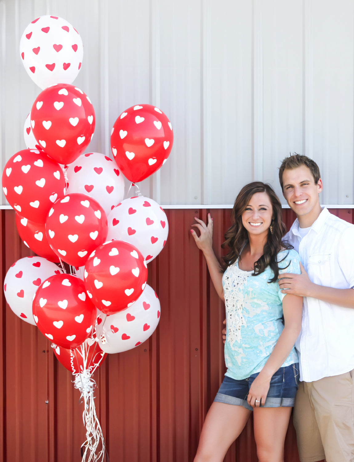 Adeyoo Valentines Day Balloons Decorations - I Love You and Heart Balloons with Love Bear Foil Balloon, Romantic 1000PCS Rose Petals for Valentines Anniversary Romantic Proposal Wedding Party Supplies