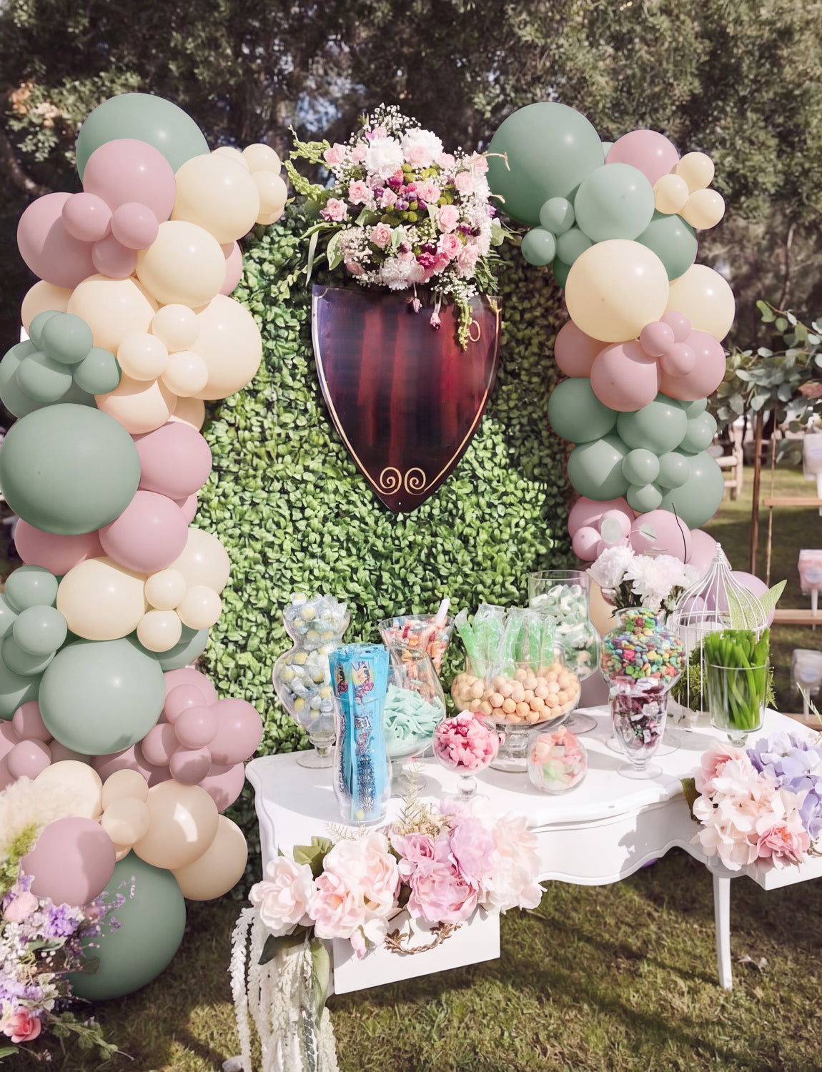 Tea Party Decorations - 144 Pcs Tea Party Balloon Arch Kit Garland Bright Pink Green Yellow Balloons Arch Kit with Large Teapot Foil Balloons for Let's Par Tea Birthday Spring Party Decorations