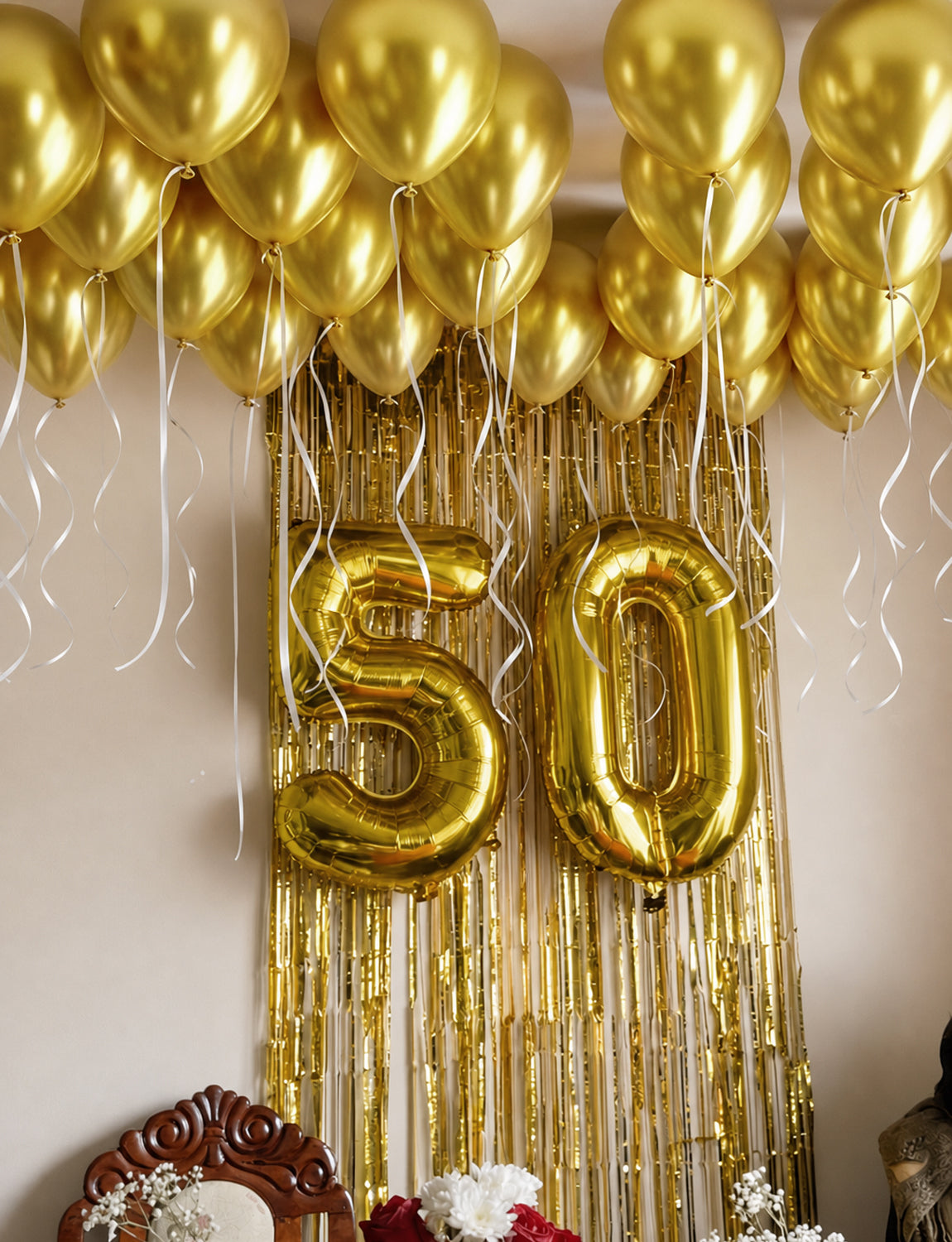 Gold Balloons - 12 Inch Metallic Gold Balloons for Party Decorations 50Pcs Strong Thicken Metallic Gold Balloons Round Latex Balloons for Birthday Wedding Christmas New Year Eve Engagement
