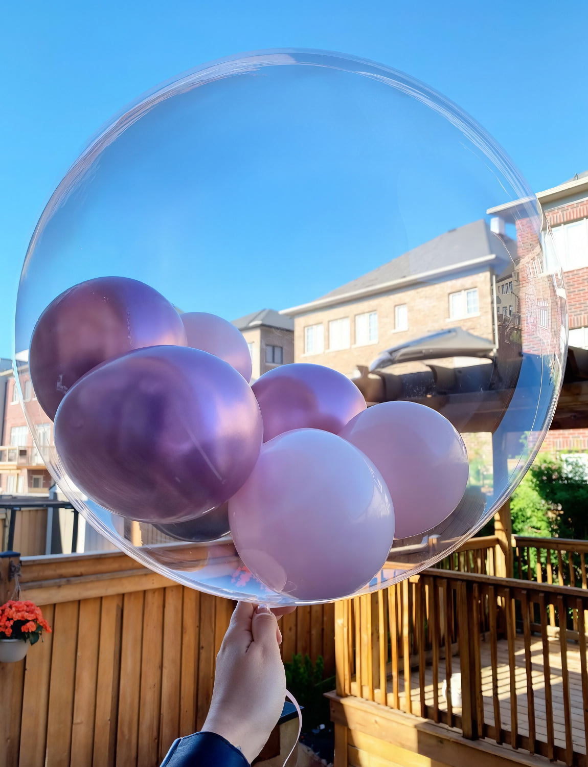 Adeyo 36 Inch Bobo Balloons - 12 Pcs Fillable Transparent Bubble Balloons Large Clear Crystal Bobo Balloon for DIY Birthday Wedding Anniversary Indoor Outdoor Party Decorations