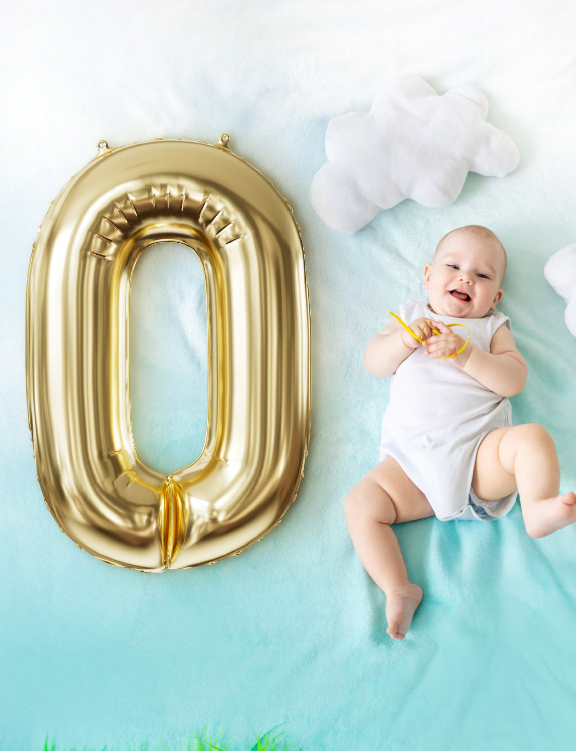 Adeyoo Champagne Gold Number 0 Balloon - 40 Inch Large Self Inflating Foil Digital 0 Balloon, Light Gold Number Balloons 0-9 for Boys Girls Women Men Birthday Anniversary Graduation Party Decorations