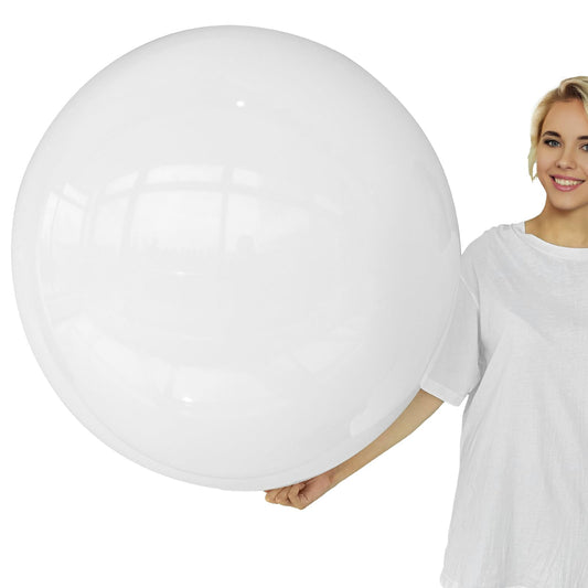 Adeyoo 36 Inch White Balloons - Giant Balloons Jumbo White Latex Balloon Extra Large Round Balloon for Wedding Bridal Birthday Bachelorette Party Decorations (4Pcs), Photo Shoot
