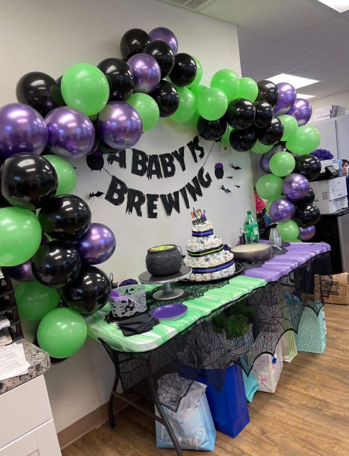Green Purple and Black Balloons, 50 PCS 12 Inch Black Green Balloons Metallic Purple Balloons, Black Green Confetti Balloons, Birthday Balloons for Halloween Baby Shower Birthday Party Decor