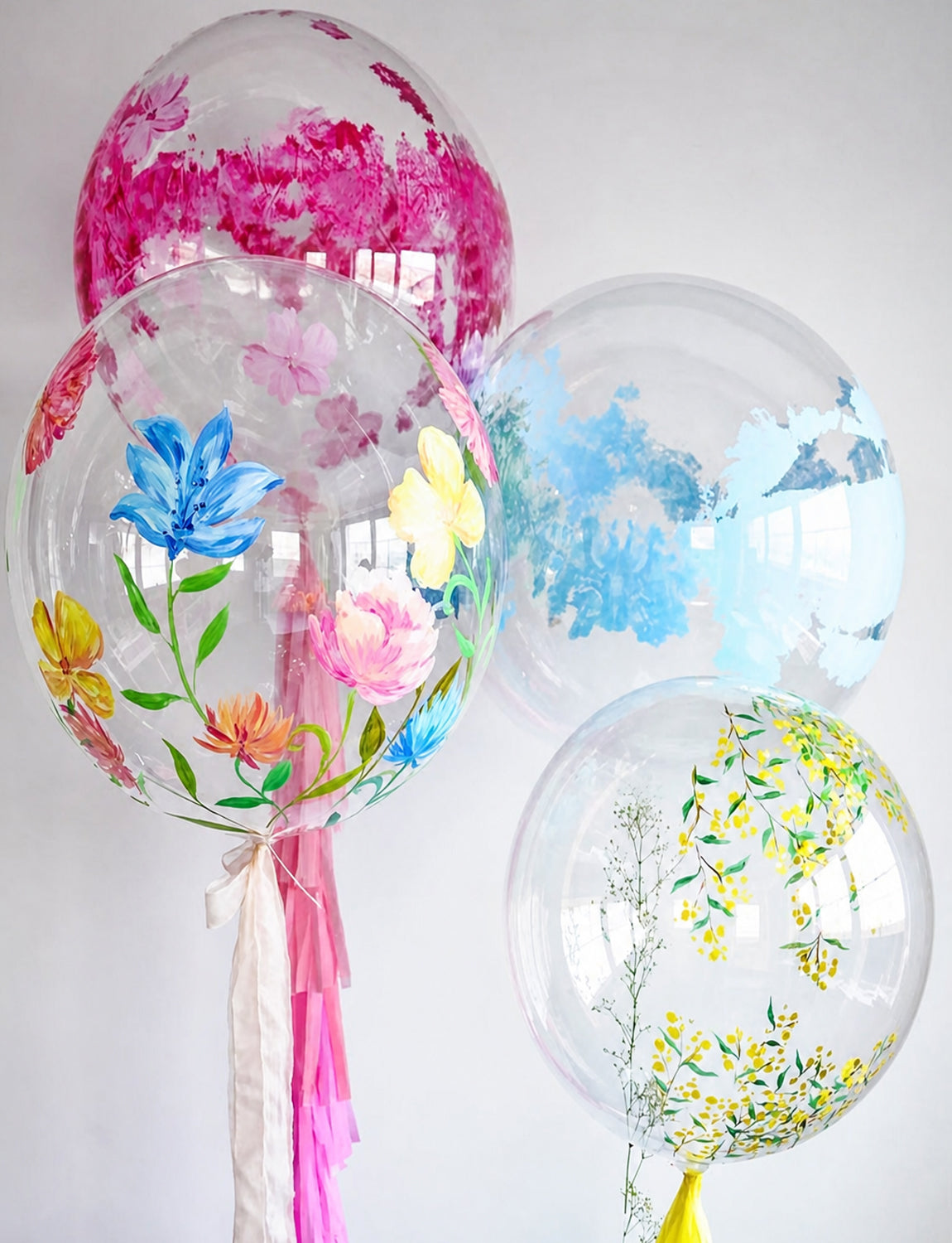 Clear Balloons, 24 Pcs 18 Inch Clear Latex Balloons with Ribbon Large Transparent Balloons for Birthday Decorations, Party Balloons for Birthday Wedding Anniversary Bridal Baby Shower
