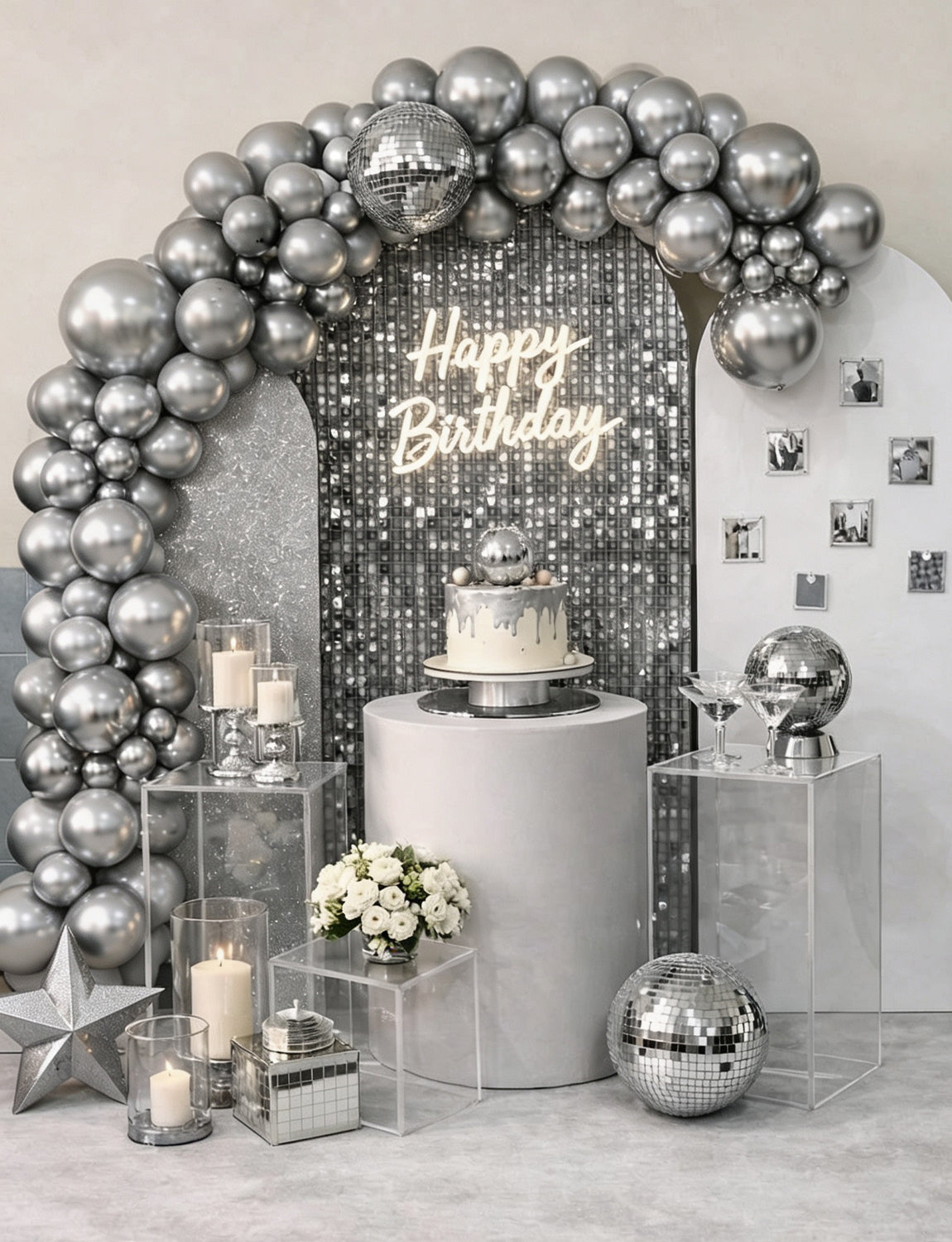 Silver Balloons - 12 Inch Metallic Silver Balloons for Party Decor 50Pcs Strong Thicken Metallic Silver Balloons Round Latex Balloons for Birthday Wedding Anniversary New Year Eve Engagement