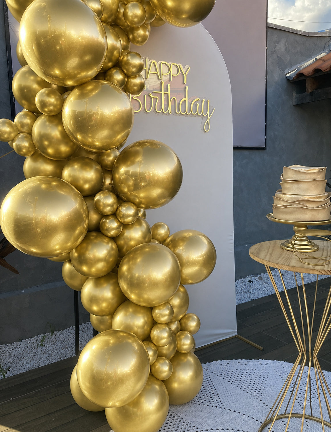 Gold Balloons - 12 Inch Metallic Gold Balloons for Party Decorations 50Pcs Strong Thicken Metallic Gold Balloons Round Latex Balloons for Birthday Wedding Christmas New Year Eve Engagement