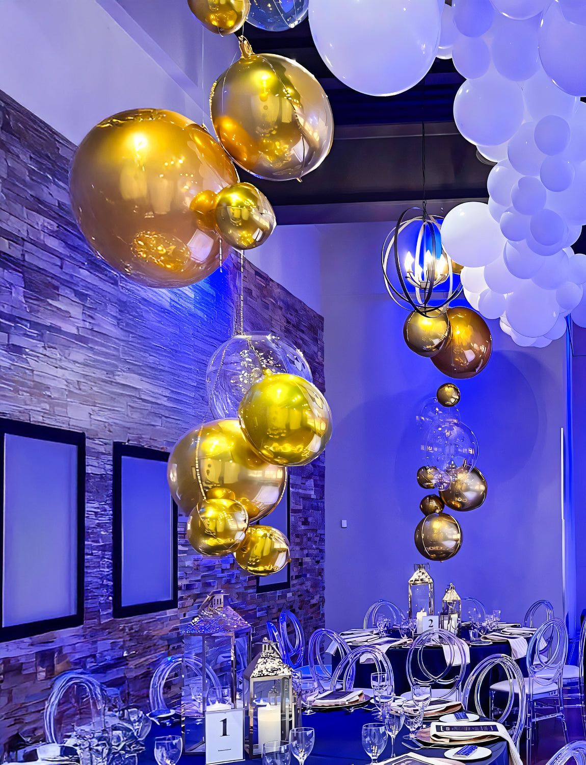 Gold Foil Balloons, 22" 18" 10" 4D Round Mylar Gold Balloon, 14 Pcs Metallic Gold Balloons, Different Sizes Mirror Foil Balloons for Birthday Graduation Christmas Wedding New Years Party Decor