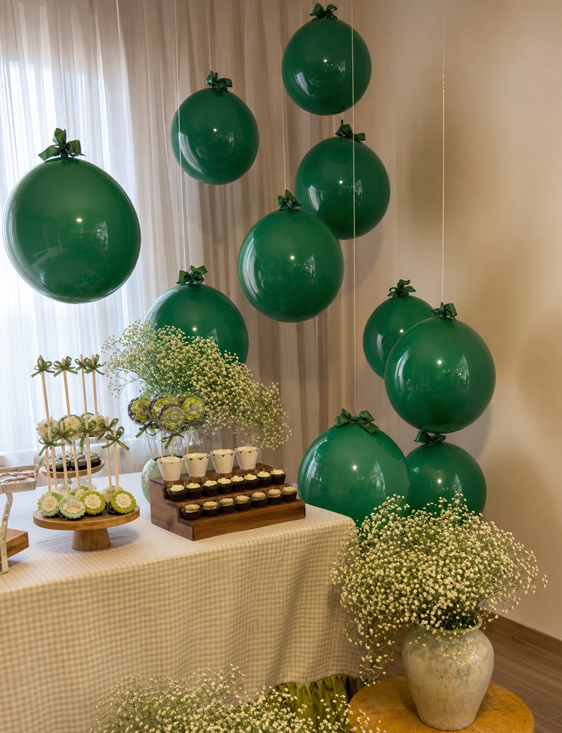 Dark Green Balloons, 24 Pcs 18 Inch Green Balloon for Birthday Decor Large Birthday Balloons for Green Birthday Decorations, Party Balloons for Jungle Forest Christmas Wedding Graduation parties