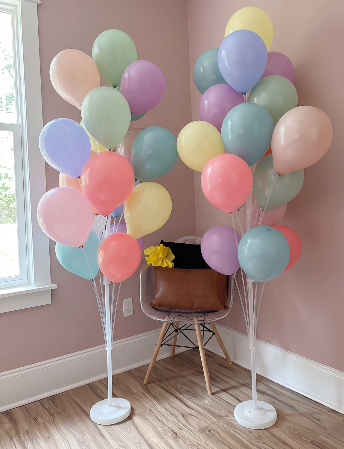 Pastel Balloons, 50 Pcs 12 Inch Pastel Rainbow Balloons, 8 Colours Colourful Macaron Latex Balloons, Multicoloured Balloons for Birthday Baby Shower Wedding Easter Unicorn Party Decorations