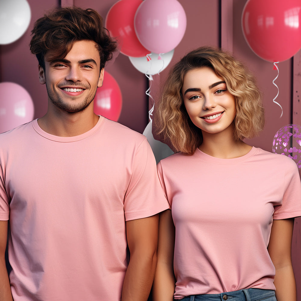 Adeyoo 60 Pcs Hot Pink Balloons - 12 Inch Pink and White Balloons with Love Confetti Balloon Bright Party Balloon for Girls Women Princess Theme Birthday Wedding Baby Showers Party Decorations