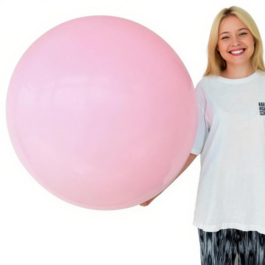 Adeyoo Big Pink Balloons - 36 Inch Pastel Pink Balloons Giant Jumbo Latex Balloon Extra Large Round Balloon for Baby Shower Gender Reveal Birthday Party Decorations, Photo Shoot
