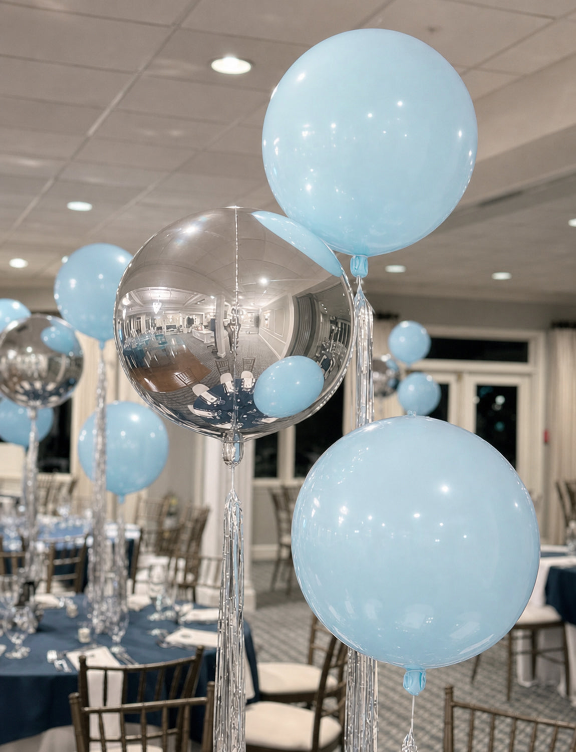 Baby Blue Balloons, 24 Pcs 18 Inch Blue Balloons for Birthday Decor Large Birthday Balloons for Blue Birthday Decorations, Light Blue Balloons for Boys Birthday Party Wedding Engagement Easter