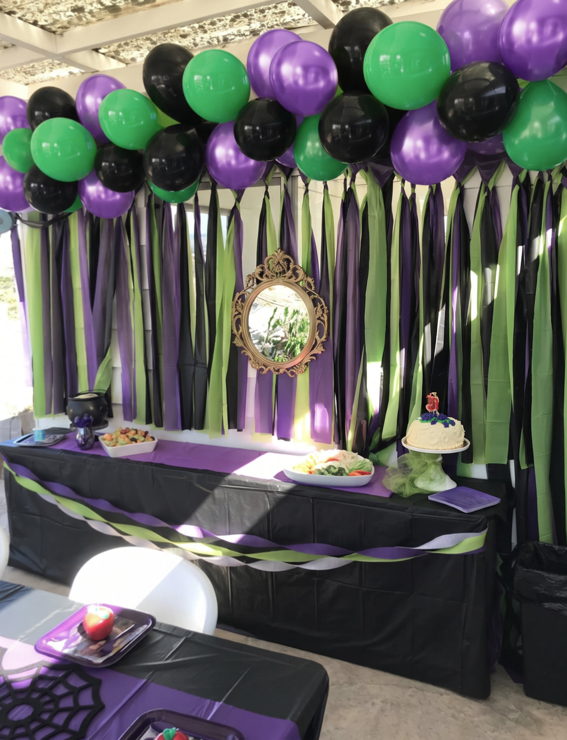 Green Purple and Black Balloons, 50 PCS 12 Inch Black Green Balloons Metallic Purple Balloons, Black Green Confetti Balloons, Birthday Balloons for Halloween Baby Shower Birthday Party Decor