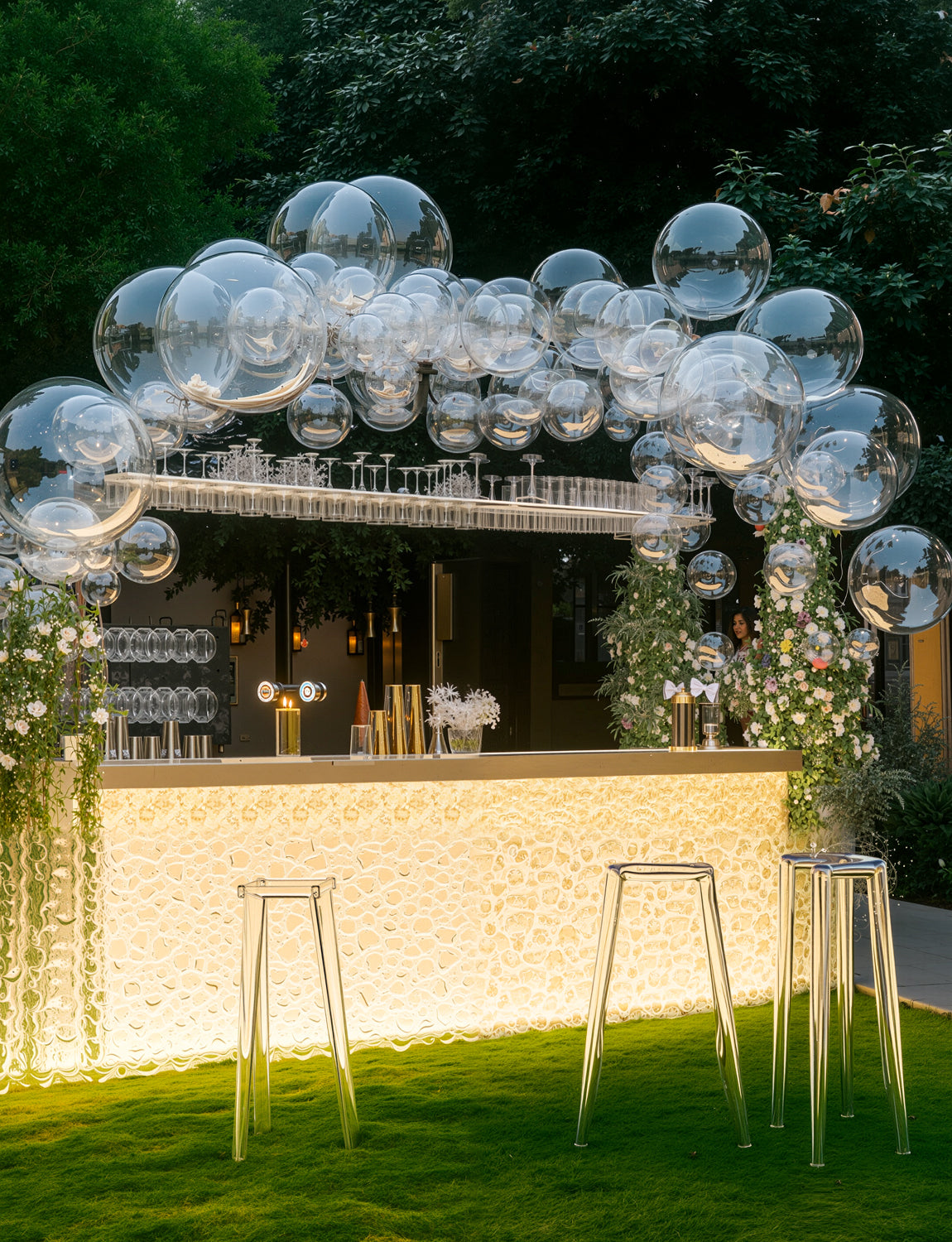 Bobo Balloons 20 Inch - 30 Pcs Bubble Balloons Fillable Round Crystal Clear Balloon Large Party Balloon for DIY Birthday Wedding Anniversary Indoor Outdoor Party Decorations