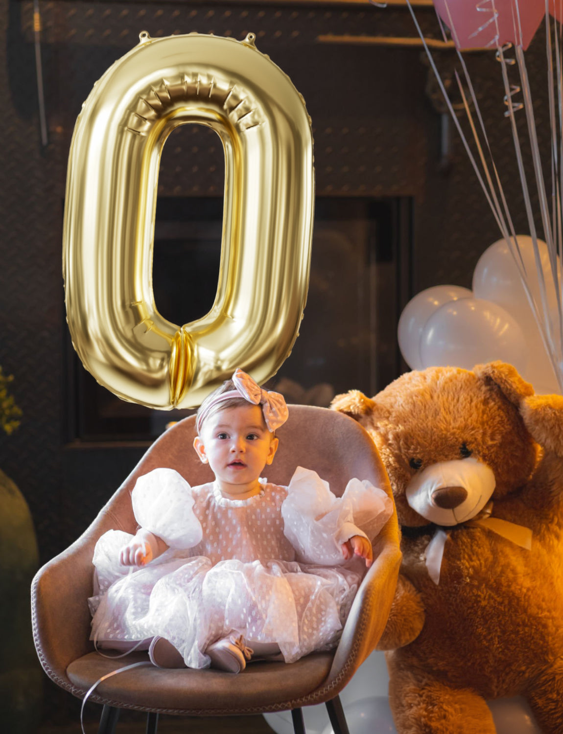 Adeyoo Champagne Gold Number 0 Balloon - 40 Inch Large Self Inflating Foil Digital 0 Balloon, Light Gold Number Balloons 0-9 for Boys Girls Women Men Birthday Anniversary Graduation Party Decorations