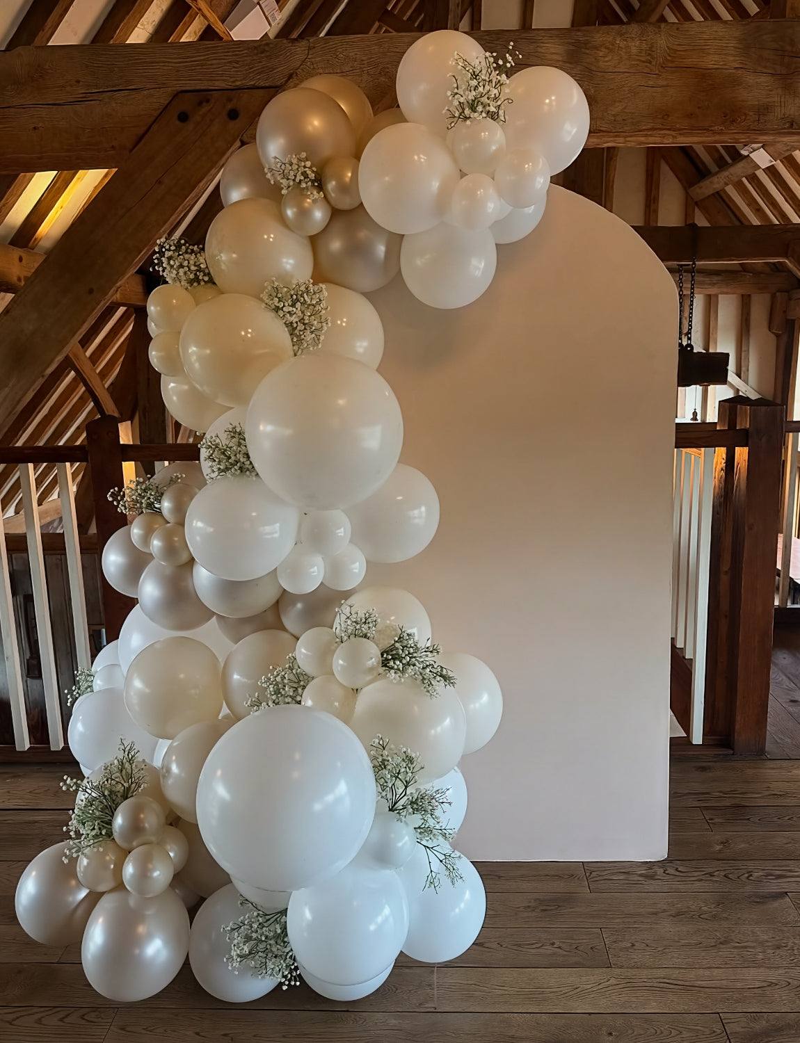 Beige Champagne Gold Balloon Arch Kit Garland - 148 White and Gold Balloon Arch with Metallic Champagne Clear Latex Balloons, Neutral Balloons for Boho Wedding Birthday Baby Shower Party Decorations