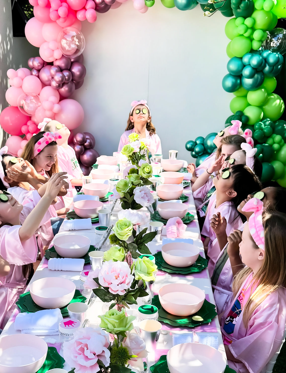 Pink and Green Balloons Arch Kit - Witch Balloon Arch Kit, Multi-Size Pink and Green Balloons with Foil Fringe Curtains Witch Hat Crown Explosion Star Broom Balloon for Birthday Party Decor