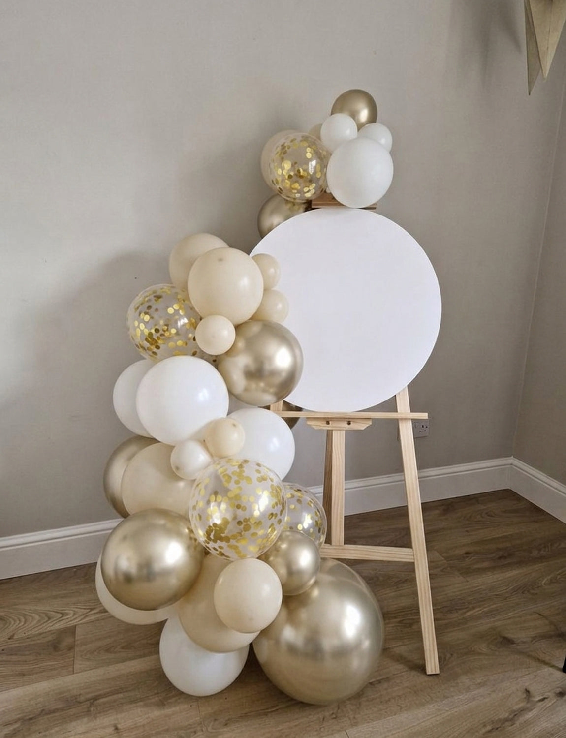 White and Gold Balloons - 12Inch Gold and White Balloons for Wedding 50Pcs White and Gold Balloons with Gold Confetti Balloon Wedding Balloons for Birthday Baby Shower Engagement Party Decor