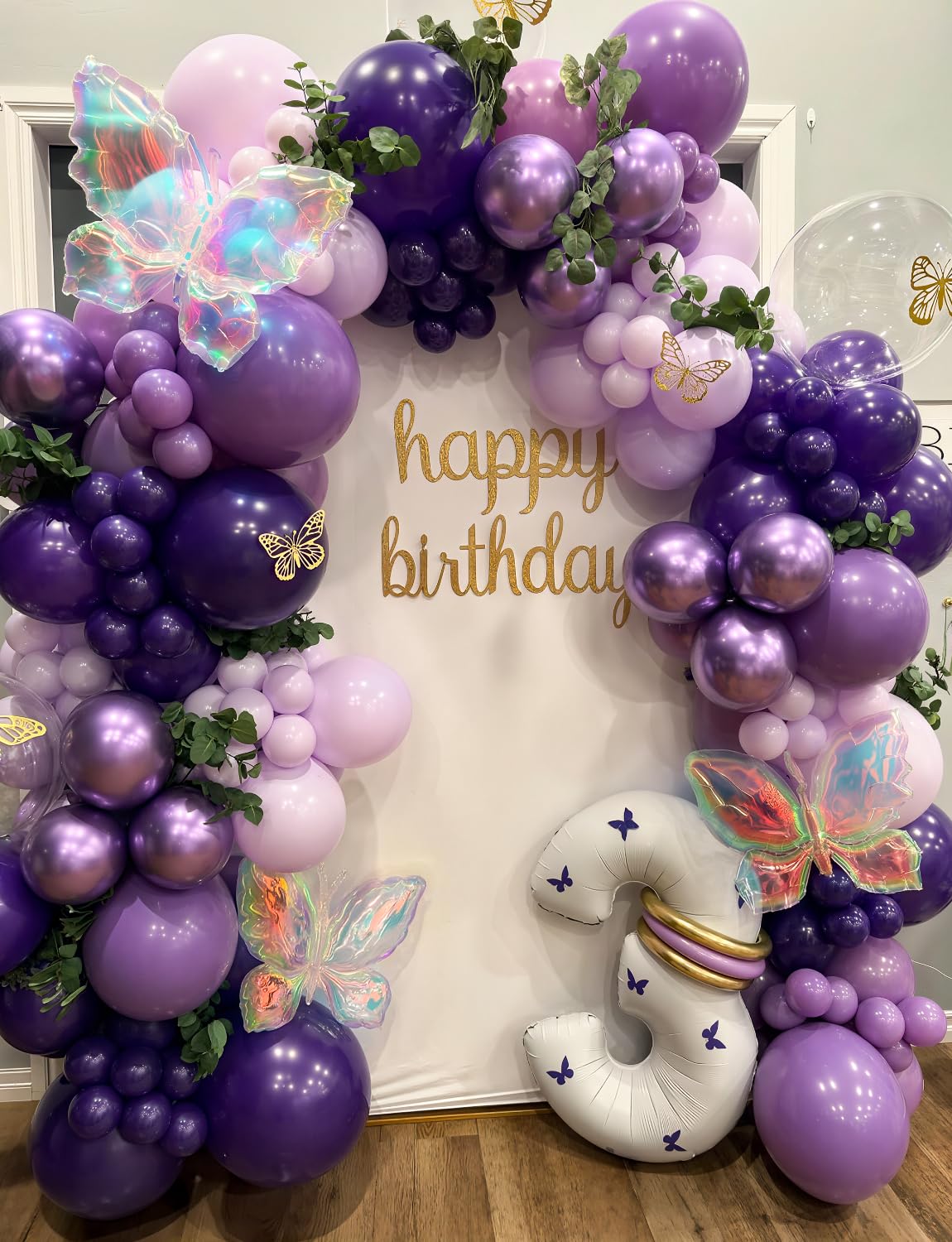 Adeyoo Purple Balloons - 12 Inch Dark Metallic Purple Balloons Macaron Lavender Pearl Lilac Balloon Different Shades Latex Balloon for Birthday Wedding Bridal Showers Party Decorations