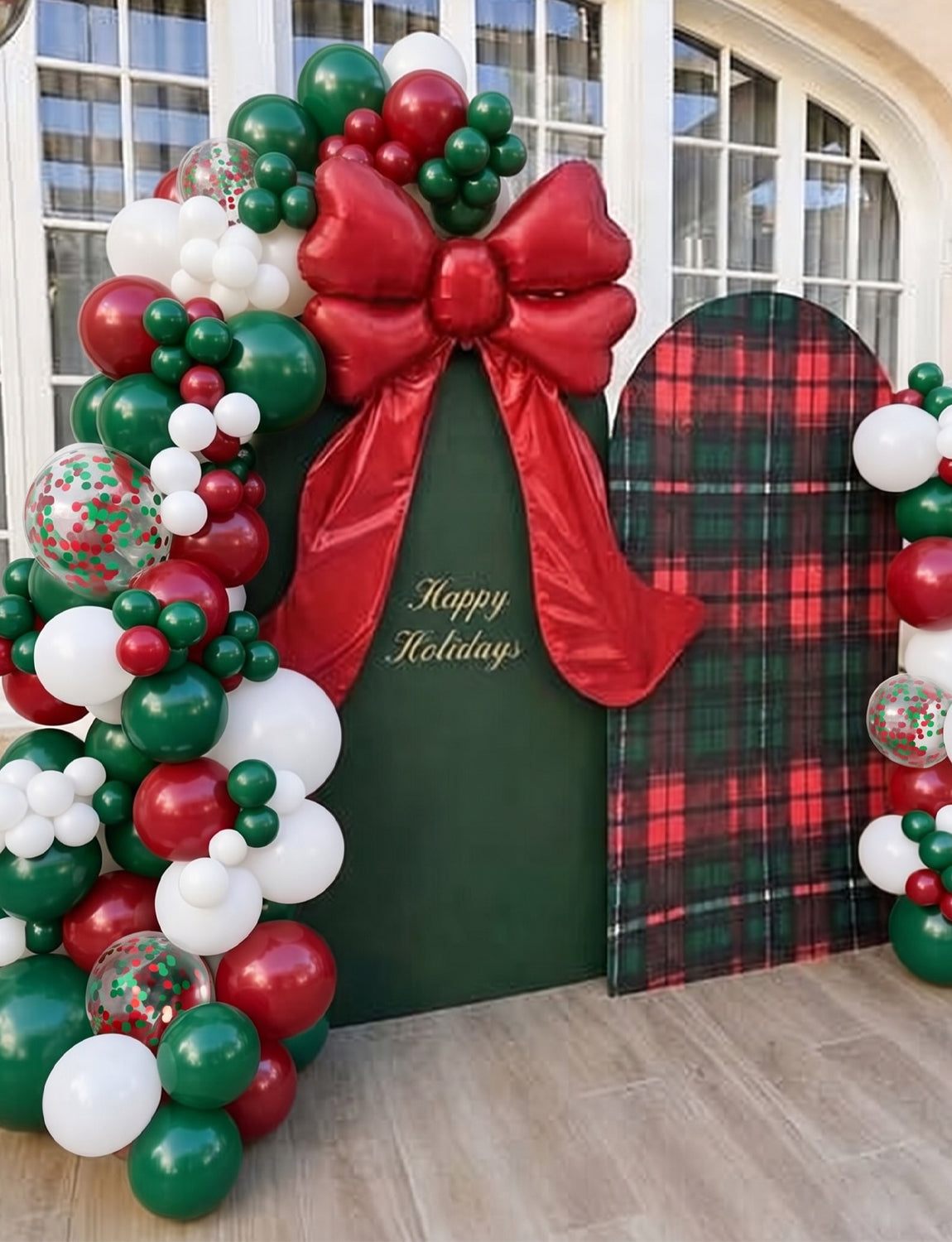 Christmas Balloons, 50 Pcs 12 Inch Red Green White Latex Balloons Christmas Latex Balloons, Red Green Confetti Balloon, Xmas Decorations for Christmas Winter Italian Themed Birthday Party