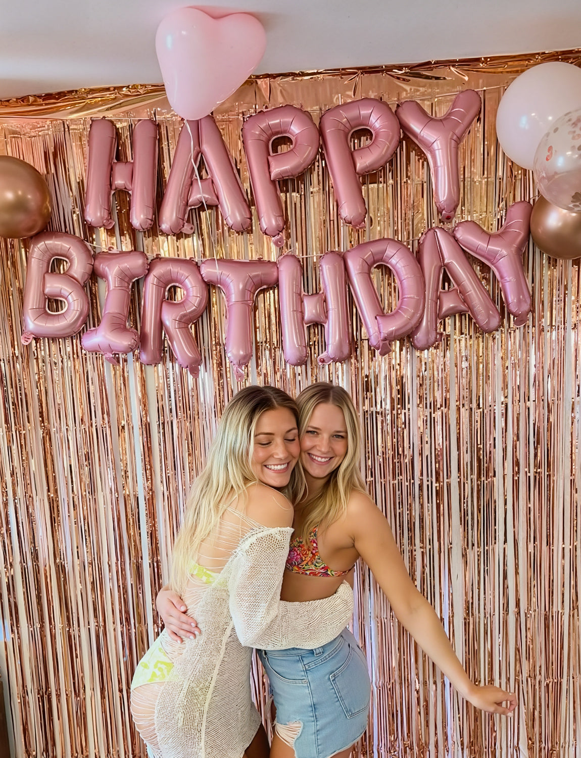 Adeyoo Pink Happy Birthday Balloons Banner - 16 Inch Pink Happy Birthday Foil Balloon Big Letter Balloons Self Inflating Hbd Sign Balloon for Girls Women Princess Boys Men Birth Party Decorations