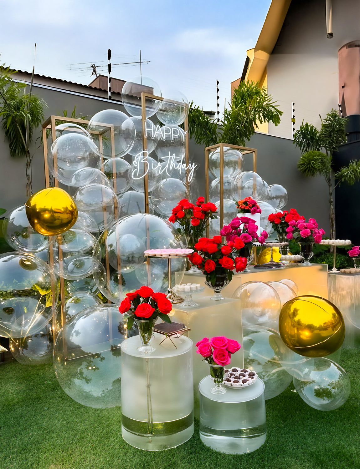 Adeyo 36 Inch Bobo Balloons - 12 Pcs Fillable Transparent Bubble Balloons Large Clear Crystal Bobo Balloon for DIY Birthday Wedding Anniversary Indoor Outdoor Party Decorations