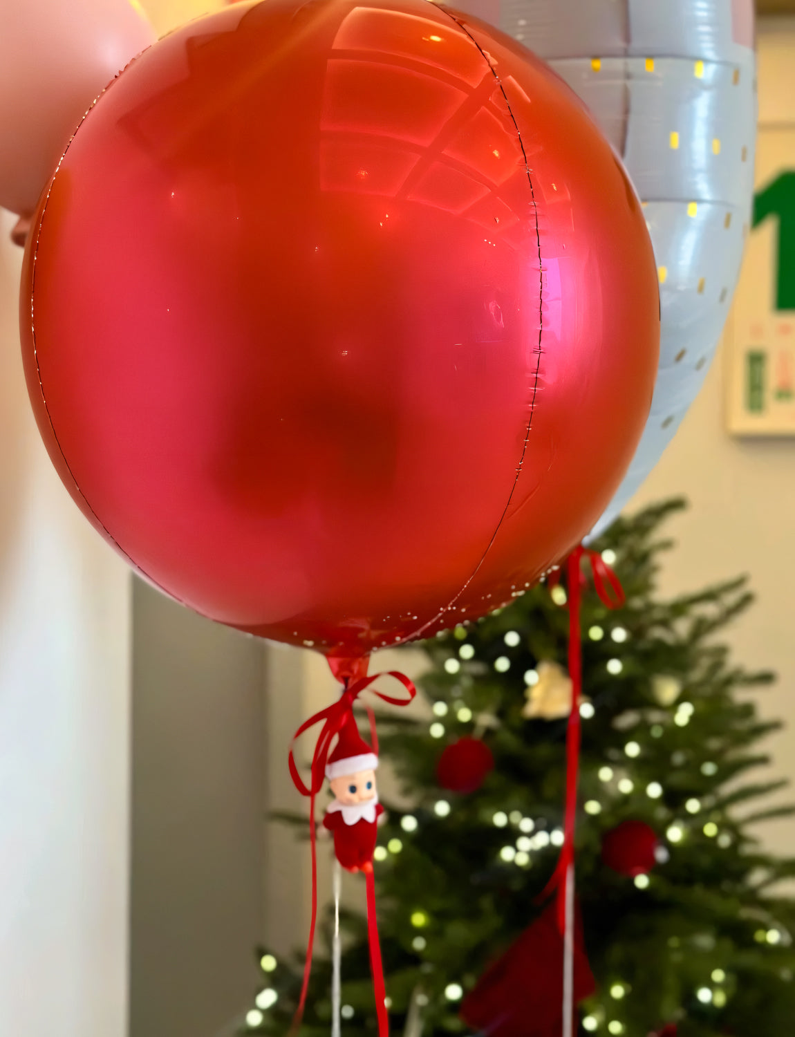 Red Foil Balloons, 22" 18" 10" 4D Round Metallic Red Mylar Balloons 14 Pcs Metallic Birthday Balloons, Different Sizes Mirror Foil Balloon for Birthday Anniversary Wedding Christmas Party Decor