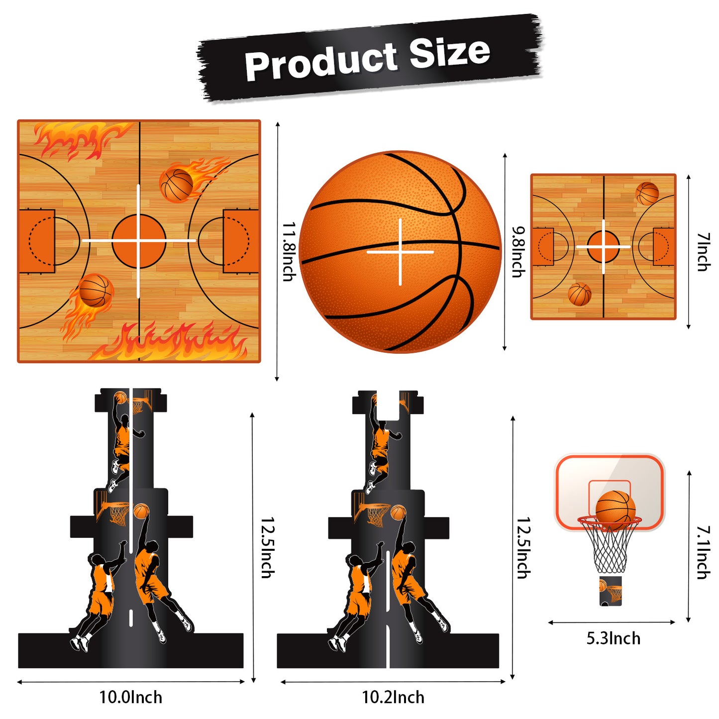 3 Tier Basketball Cupcake Stand, Basketball Theme Cupcake Holder Cardboard Cupcake Stand for Dessert Table Display, Basketball Decoration for Birthday Baby Shower Sports Theme Party Supplies