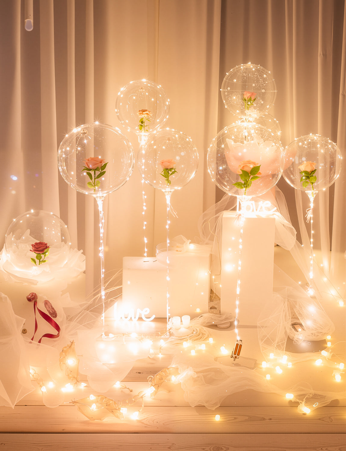 Adeyo Bobo Balloons 24 Inch – Clear Bubble Balloons for Stuffing 25 Pcs Fillable Transparent Bobo Balloons for DIY Party Decor, Birthday Wedding Anniversary Indoor Outdoor Celebration, Photo Shoot